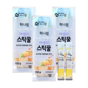 허니쉼 스틱꿀 야생화벌꿀 15gx30개, 150g, 3개