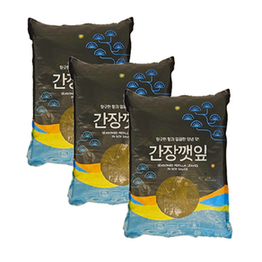 [맛찬]착한식품 간장깻잎 업소용 대용량, 4kg, 3개