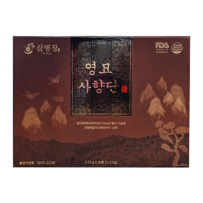 삼명장 영묘사향단 30환 1박스 침향단 원기회복 명절 부모님 선물, 1개, 112.5g