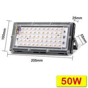 LED 투광 조명 IP65 방수 AC 220V 야외 반사판 가로등 벽 50W 100W 150W, 1PC, Cool White 5500-7000K, 1개