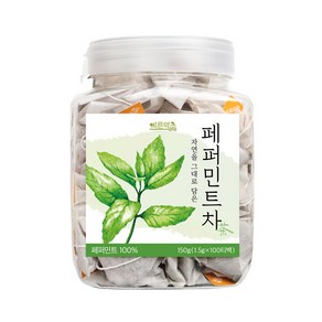 이너블릭 페퍼민트 차 100티백 PLA 친환경 필터, 1개, 1개, 1.5g, 100개입