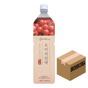 유나인베이스 오미자 진액 1.5L x 8ea / 과일원액 희석음료, 8개