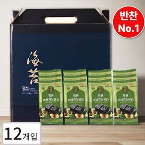 광천김 포포리 아보카드유김 도시락김 명절선물세트, 4g, 1박스