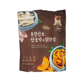 리얼 동결건조 단호박&닭안심 200g 반려동물 강아지간식 국내생산 국내산 장건강 근력강화