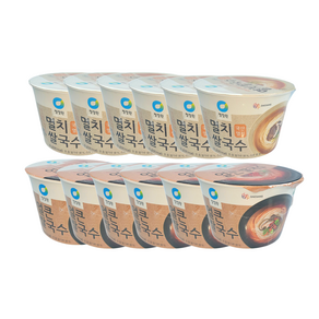 종가집 멸치 컵쌀국수 92G 6개+종가집 얼큰 컵쌀국수 92G 6개, 1개