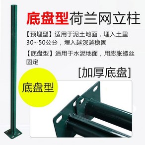 메쉬 가림막 울타리 이동식 앙카식 기둥 높이 이동식울타리 파티션 철망, 두꺼운 스탠딩기둥(1.5m)