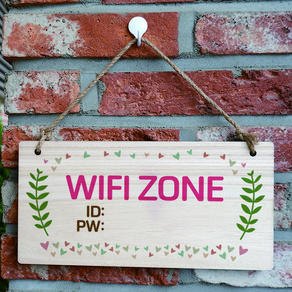 뭉키데코 나무 안내판 [양면가능] 표지판 나무팻말 오픈클로즈_W3_182_WIFI ZONE, W3 기본