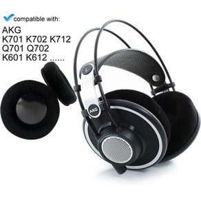 국내배송 AKG K701 K702 이어패드 이어 쿠션 커버 패드 가죽 헤드폰 헤드셋 교체 스펀지 교체용 호환 캡 K7XX Q701 K612 K712