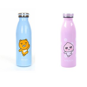 홈앤키즈 카카오프렌즈 밀키스텐보틀500ML (라이언 어피치) 보냉 텀블러 물병, 밀키스텐보틀500ML_어피치