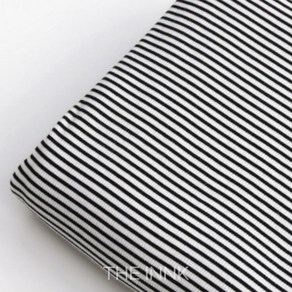 더잉크패브릭 얇은 면 골지원단 쫄쫄이원단 [미니ST], 백아이&블랙, 1개