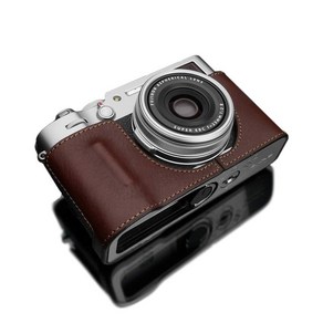 GARIZ FUJIFILM X100V용 가죽 카메라 케이스 브라운, 한개옵션0, 1개