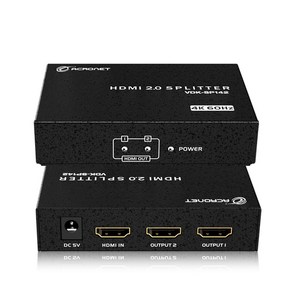 아크로넷 VDK-SP142 HDMI 분배기 2포트 4K 60Hz HDR, 1개