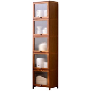 부엌 틈새 수납장 협탁 주방 틈새장 폭좁은 원목 냉장고 사이드 보조장, 01.투명 플랩 30cm