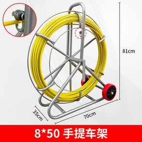 하수구막힘 배관 싱크대 자재 플렉시블청소기 플렉스샤프트, 5 8x50m 길이와 두꺼운 휠베이스 브레이크 라인 직, 1개