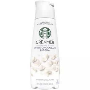 [미국직배송]스타벅스Stabucks 화이트 초콜렛 모카 크리머 828mlx1개, Ceame-White-Chocolate-Mocha-28oz, 828ml, 1개, 1개입