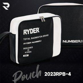 라이더 RYDER 2023RPB-5 SB /2023RPB-4 BK 미니가방 의류 파우치 배드민턴 스쿼시 테니스 라켓백, 블랙, 1개