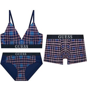 게스 GUESS 포장 타탄체크 커플속옷세트 BRBPDR493NY 565261