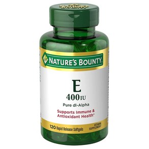 Natue's Bounty E 180mg Pue dI-Alpha Softgels 120 Count Natue's Bounty E 180mg 순수 dI-알파 소프트젤 120, 1개, 120정