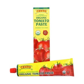 Cento Oganic Double Concentated Tomato Paste in a Tube 튜브형 Cento 유기농 이중 농축 토마토 페이스트 4.56 0z - 4개, 662.24g, 1개