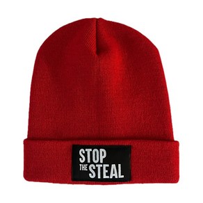 STOP THE STEAL 야구 모자 비니 모자(블랙 레드) 스탑더스틸