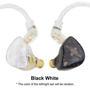 TANGZU WANER SG HIFI 음악 인이어 이어폰 IEM 이어버드 0.78mm 플러그 분리형 케이블 헤드셋, [02] BlackWhite(No Mic), 1.BlackWhiteno mic