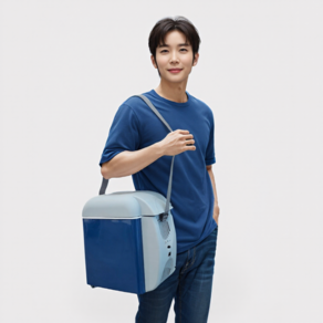 12V 차량용 미니 냉온장고, 블루, 7.5L