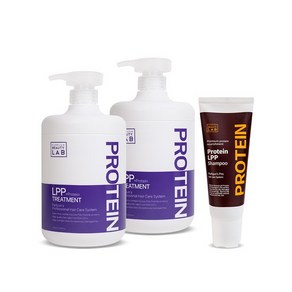 LPP 단백질 트리트먼트 헤어팩 1000ml 화이트머스크(리뉴얼) 2개 + LPP 샴푸 100ml 1개