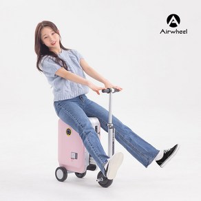 [한국총판]Aiwheel 에어휠 전동캐리어 블랙핑크실버캐리어, 블랙, SE3S