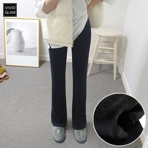 [롱/숏버전] 융털 부츠컷 밴딩팬츠 [44~88까지] 한겨울용- 세미부츠컷 쫀득 2colo