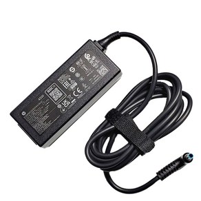 HP 노트북 충전기 19.5V 2.31A 45W 연결잭 직경 4.5X3.0mm 블루팁 (전원케이블 포함), HP 45W 노트북 충전기 + 전원케이블 포함, 1개