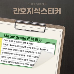 뽀너스 간호지식스티커 (motor grade 근력평가)