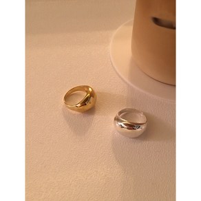 볼드 듀 반지 Bold Dew Silve Ring (silve 925 x 18k gold plated: 볼드반지 은반지 포인트반지 고마루반지)