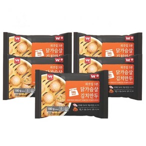 [외갓집] 간단식단 닭가슴살 김치만두 180g X 5팩, 5개