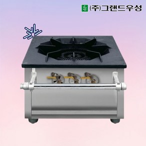 그랜드우성 업소용 낮은 가스레인지 1구 600 업소용화구 일반버너, LPG, 업소용 낮은렌지 600