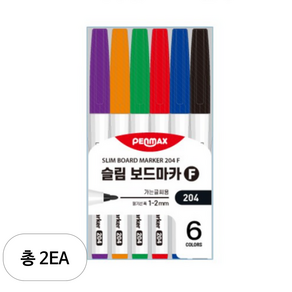 펜맥스 12각 슬림 보드마카 6색