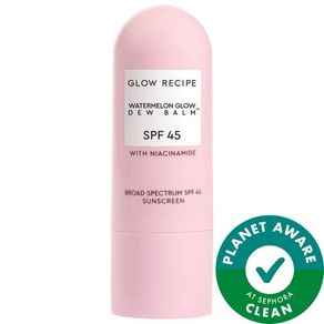 Glow Recipe 글로우 레시피 수박 나이아신아마이드 듀밤 선크림 스틱- SPF 45, 0.5 oz / .036, 1개