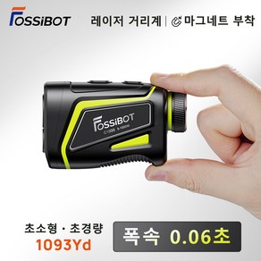 FOSSiBOT 골프 레이저 거리계 미니 최대 1000m 0.06초 초소형 초경량 마그네트 골프 거리 계측기 핀록 슬로프모드 IP54 방진방수 골프거리계 고저차 손떨림 보정 충전식, BLACK, C1000