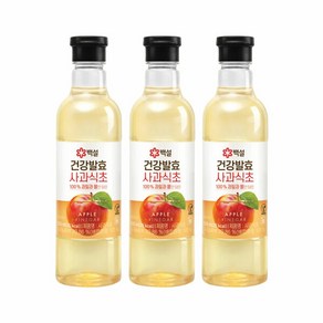 백설 100% 건강발효 사과식초 500ml x3개