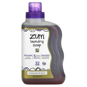 인디고와일드 Zum Clean 아로마테라피 세탁비누 0.94L(32fl oz), 940ml, 1개