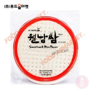 푸드올마켓_ 스위트웰 월남쌈 300g-18cm-원형-PP-약46장, 300g, 1개