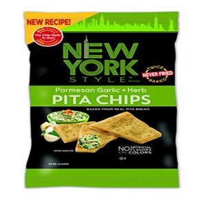 New York Style Pita Chips Parmesan Garlic + Herb 8 Ounce (Pack o 뉴욕 스타일 피타 칩 파마산 마늘 + 허브 8온스(12팩