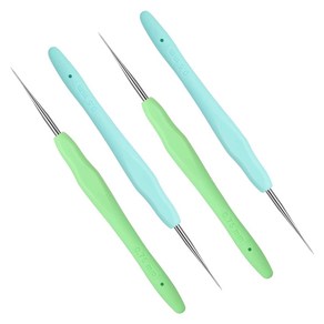 4 Pieces Deadlock Cochet Hook Silicone Deadlocks Tools Deadlock Needle Tool fo Baid Caftools 0.75 mm 4 Pieces Deadlock C, 혼합색상, 1세트