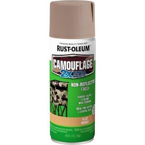 Rust-Oleum 279177 위장 2X 울트라 커버 스프레이 페인트 12온스 카키색, 카키색 옷감, 12온스(1팩), 1개