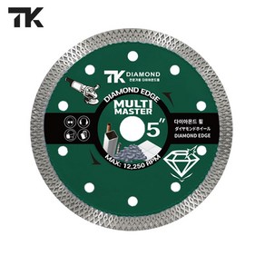 TK 다용도 멀티마스터 그라인더날 절단석 만능날 멀티날 다이아몬드날 타일 석재 목재 스틸, 5인치, 1개