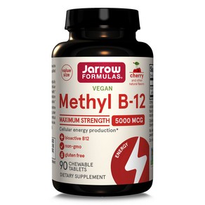 재로우 Methyl B12 Strength 5000mcg Cherry 츄어블 타블렛