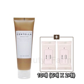 스킨천사 SKIN1004 마다가스카르 센텔라 앰플 폼 125ml +미라클 모이스처 클렌징 시트 2개 또는 미라클 아쿠아 스킨로션 20ml / 부드럽고 조밀한 거품 / 당기지 않는