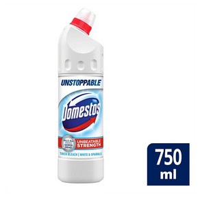 Domestos 도메스토스 블리치 화이트 앤 스파클 다목적 표백제 살균제 750ml 3팩, 3개