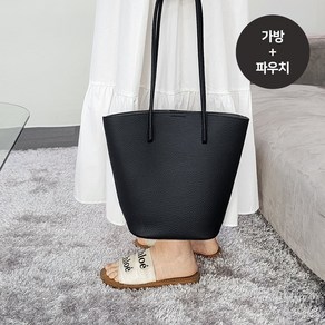 린도디아 고급 가죽 버킷백 데일리 부드러운 숄더백