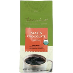 Teeccino Organic Chicory Herbal Coffee Dark Roast Maca Chocolate Caffeine Free 11 oz (312 g)