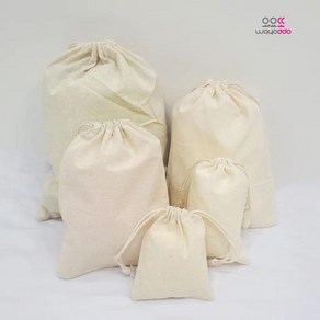 [와요또]와요또 빈티지 무지 광목 주머니 면 린넨 파우치